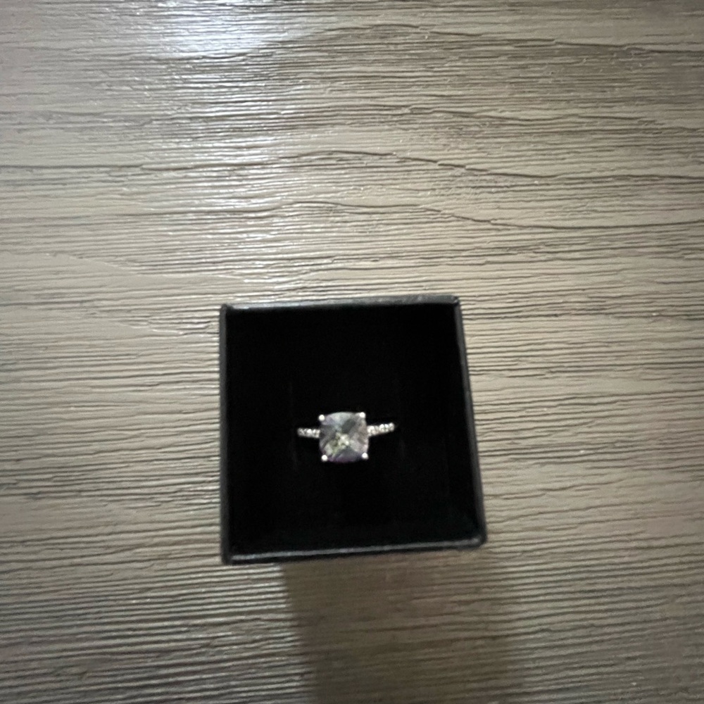 Elegant Mystic Fire Topaz and White Topaz Women's Ring